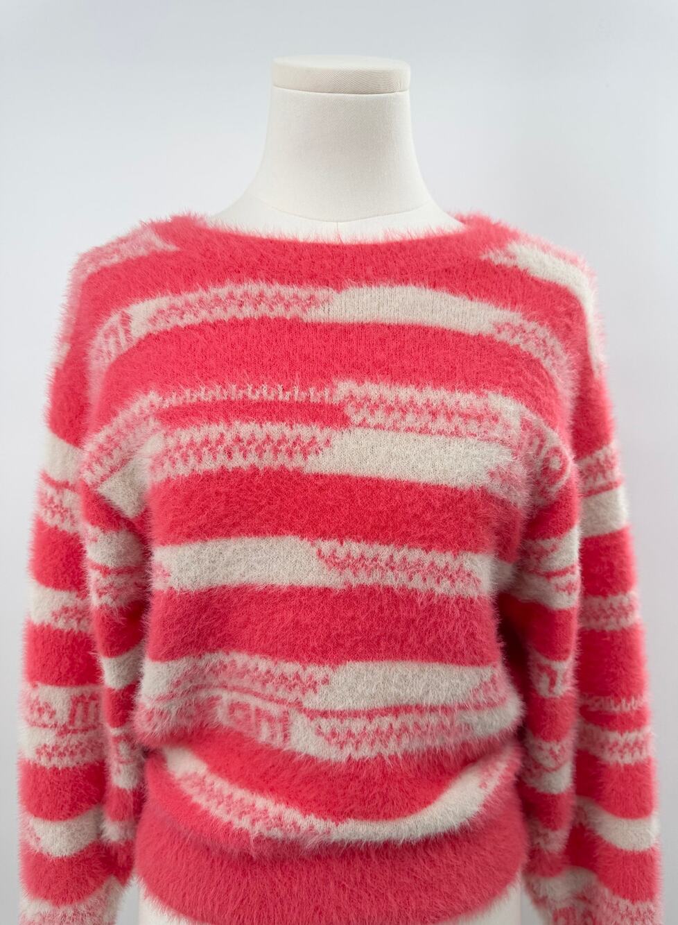 Isabel Marant Etoile Orson Jumper Peach Pink Eyelash Sweater Logo Pullover S XS